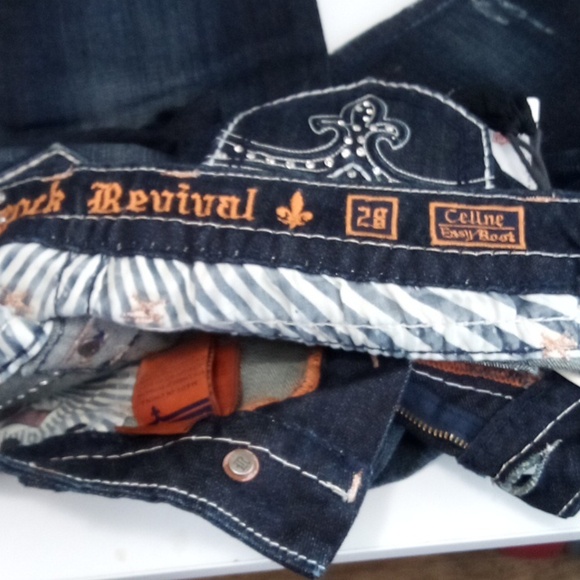 Rock Revival Jeans Women's 30 Easy Boot Embellished Rhinestones NWT 178 USD - Picture 9 of 11